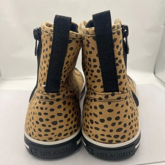GBG Los Angeles Tan and Black Polka Dot Sneakers - Picture 6 of 10